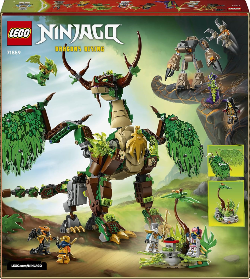 LEGO NINJAGO Le Drache des Lebens - Jeu de Ninja avec figurine Drachenfigur, Mini Monster Mech, 8 figurines et Schwertern - Créations créatives pour les jeunes et les filles à partir de 8 ans et les fans - 71859