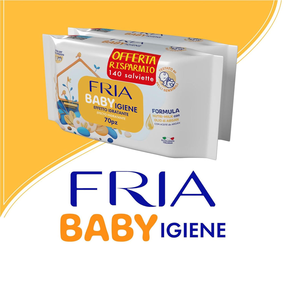 Lingettes humides, paquet de 2 (144 lingettes)