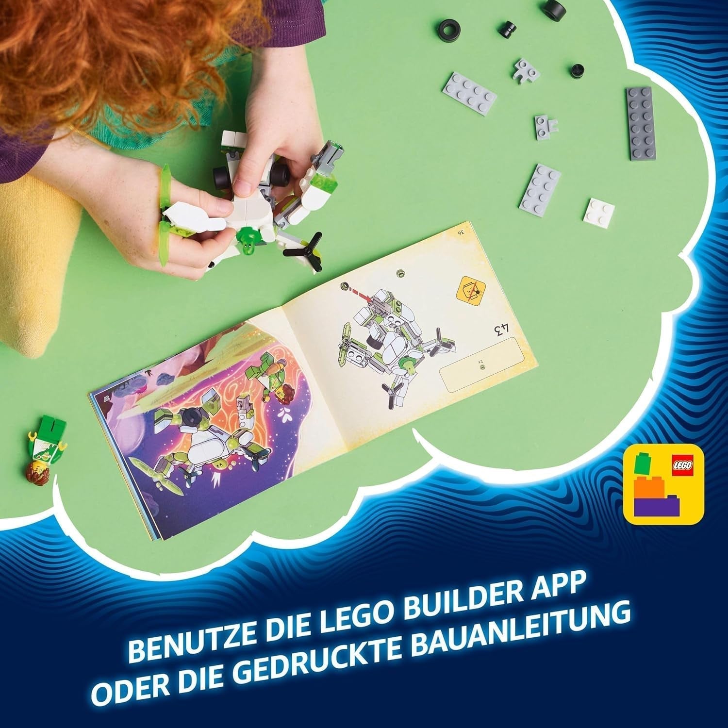 LEGO Dreamzzz Z-Blob's Robot and Vehicle Adventure, 20-in-1 Toy Mech, pentru fete și băieți, copii cu vârsta de peste 7 ani, Playset Fantasy cu Mateo Minifigure, 20 versiuni de Z-Blob 71487 Seturi de constructie Besuche den LEGO-Store