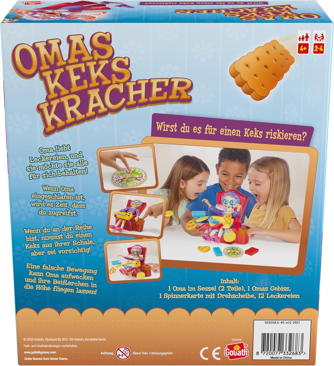 Les Biscuits de Grand-mère Goliath - Jeu de société amusant pour 4 ans et plus, Jeu de réaction passionnant pour toute la famille, Idée cadeau d'anniversaire, Jeux de société pour 2 à 4 joueurs - 15 min