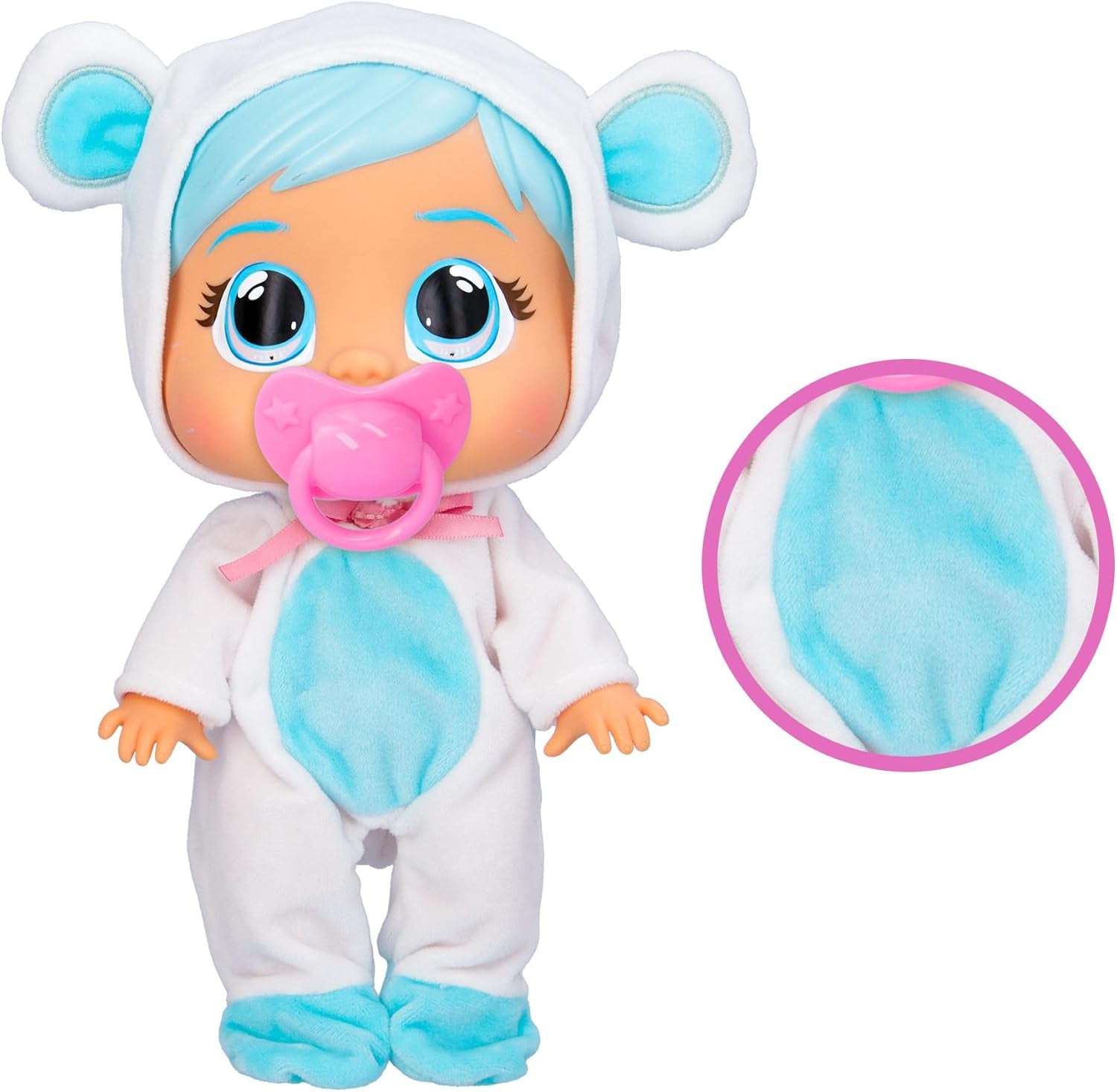 Cry Babies Loving Care Kristal Doll, Kristal Loving Care Baby Doll avec 3 accessoires pour jouer au docteur, soins infirmiers, pleurer avec de vraies larmes, jouet pour bébé de 18 mois