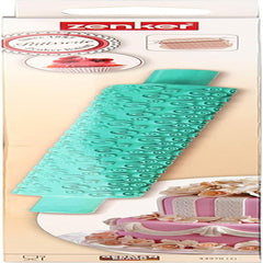 Zenker Rouleau de gaufrage pour fondant 31 cm CANDY, bâton de pâte en plastique, rouleau pour décorer des pâtisseries en sucre, glaçage, fondant, gâteaux (couleur : bleu glacier), quantité : 1 pièce, 31 x 5 x 5 cm