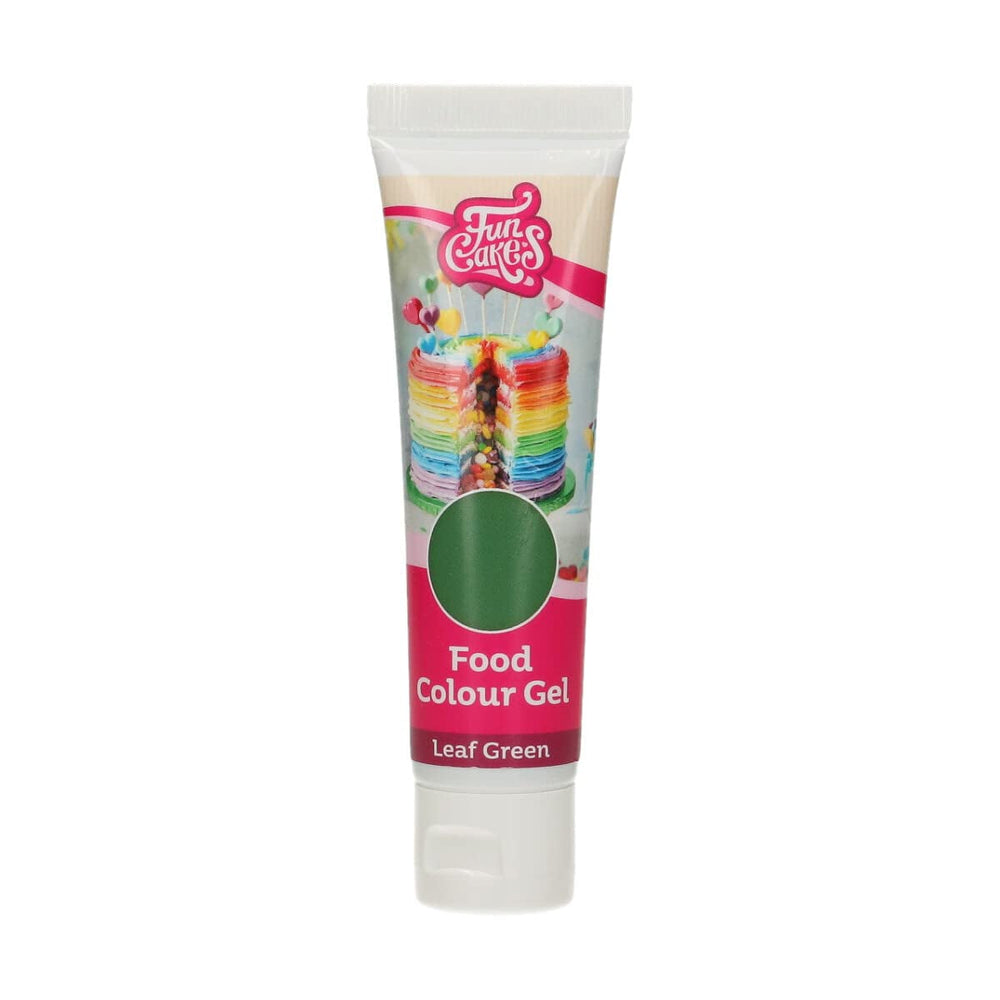 Colorant alimentaire Funcakes Feuille Verte : Colorant alimentaire très concentré pour pâte, crème, fondant et pâte d'amande. Dosage facile. Une seule goutte pour créer des couleurs vibrantes. Halal. 30g.