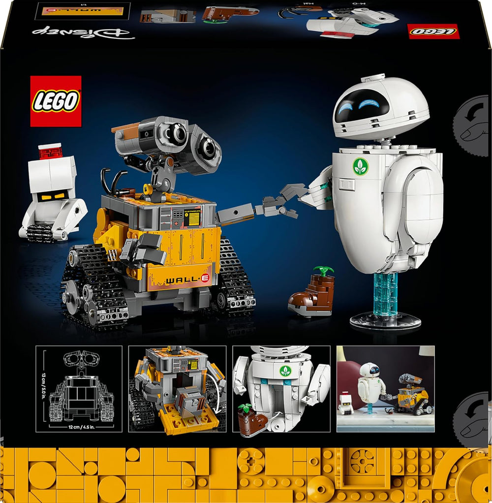 LEGO ǀ Disney et Pixar WALL-E et EVE - Modellbau für Erwachsene - aus Steinen gebaute Roboter mit M-O & Hal Figuren - DIY Deko - Sammlerstück & Geschenk for Fans - 43279