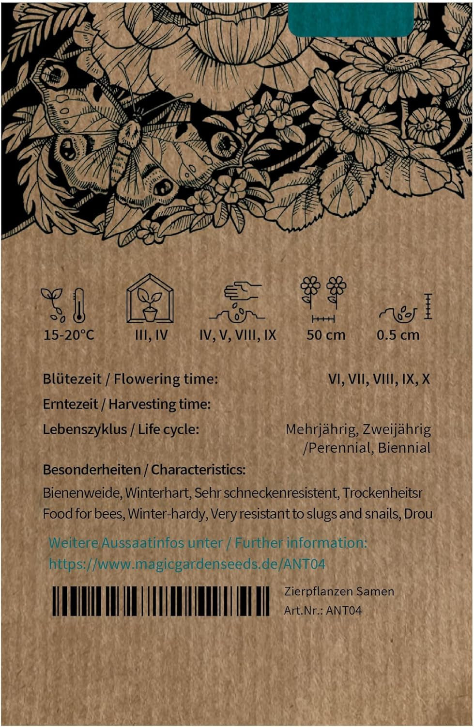 Camomille de teinture (Anthemis tinctoria) - environ 800 graines de la plante tinctoriale traditionnelle et de la fleur sauvage vivace