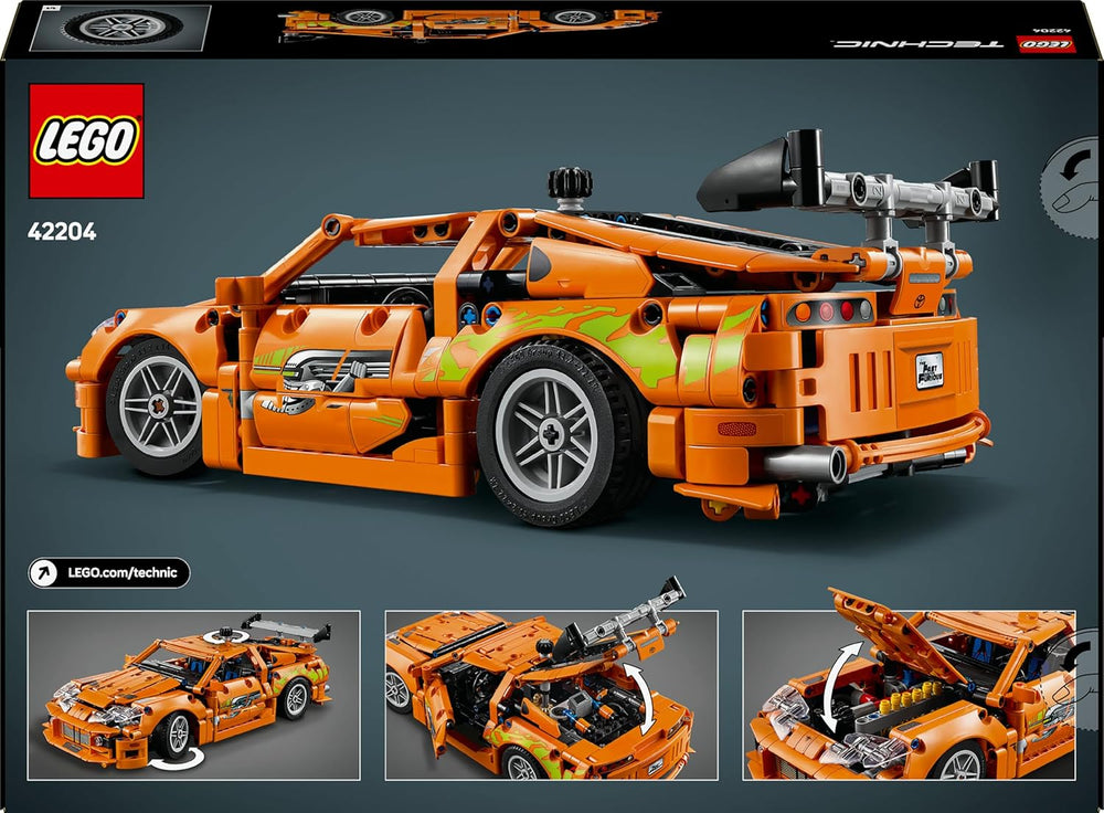 LEGO Technic Fast and Furious Toyota Supra MK4 - Jeu de voiture - Avec moteur à 6 cylindres et porte-clés - Ensemble de modèles pour jeunes et filles à partir de 9 ans - Idée cadeau pour le anniversaire 42204