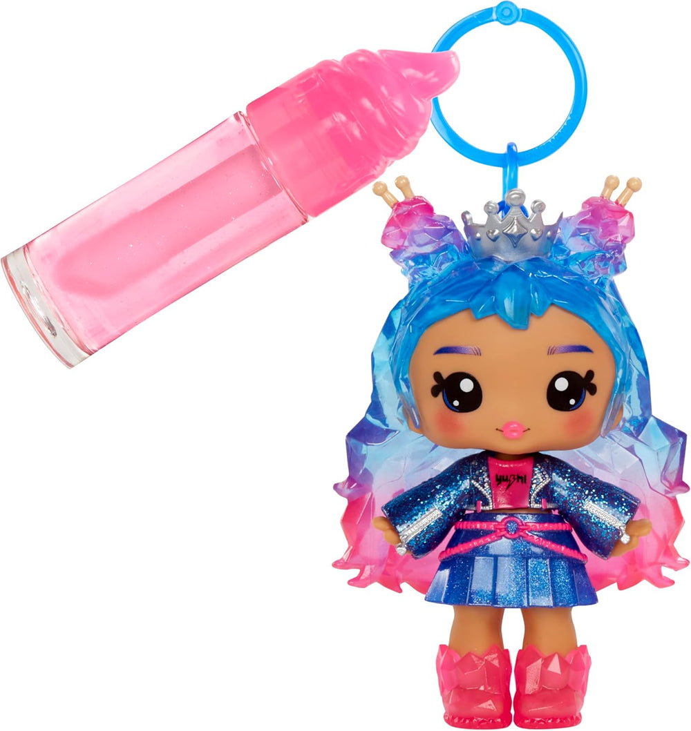 Yummiland Lip Gloss Doll - Roxie Crystal Candy - Y compris un kit de brillant à lèvres DIY, Geeignet für Kinder ab 4 Jahren, Rosa, série 2