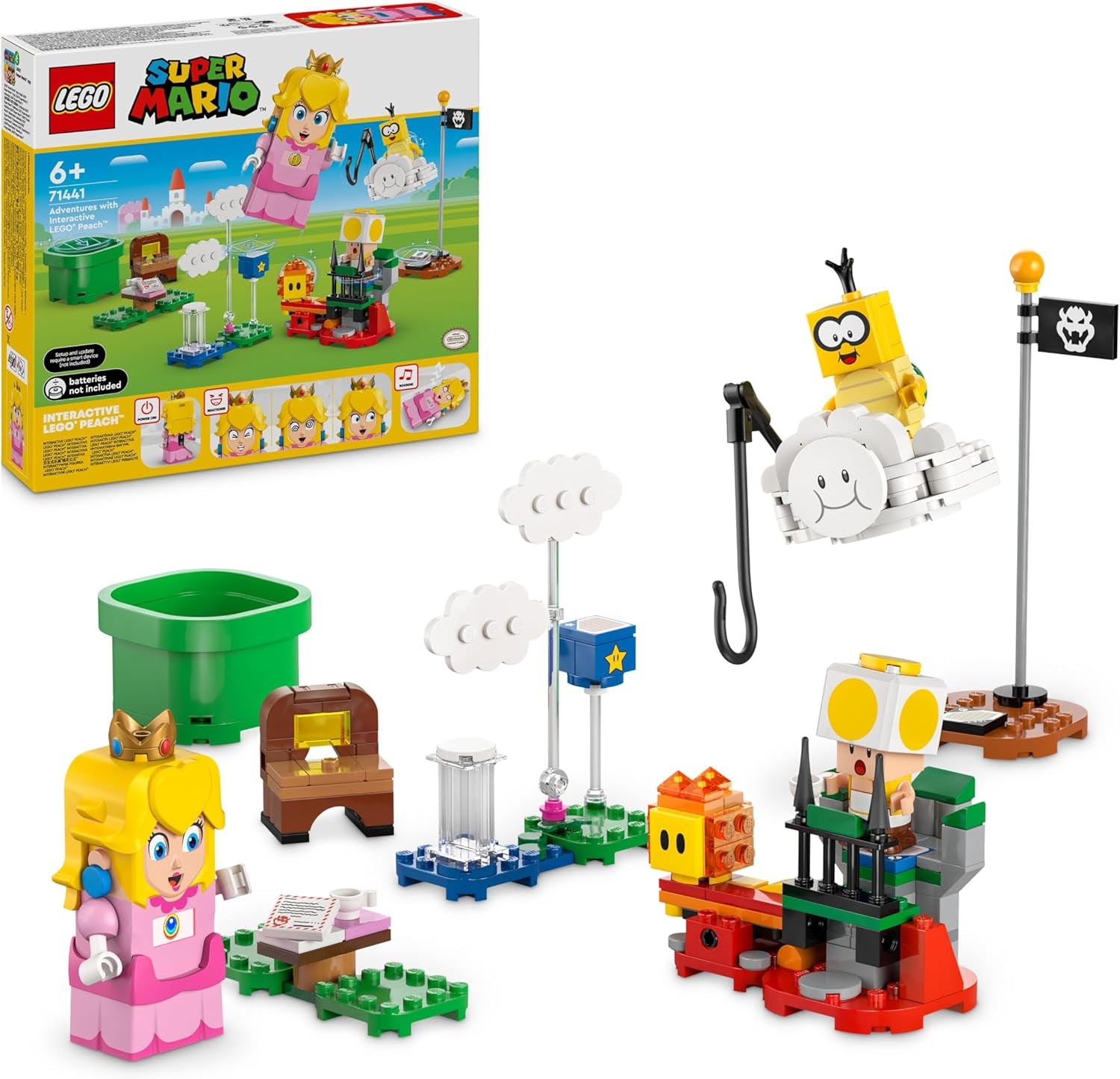LEGO Super Mario Apprendre avec Luigi interactif, Jeu Nintendo pour jeunes, filles et joueurs à partir de 6 ans, Ensemble de jeux pour enfants avec bébé rose Yoshi 71440