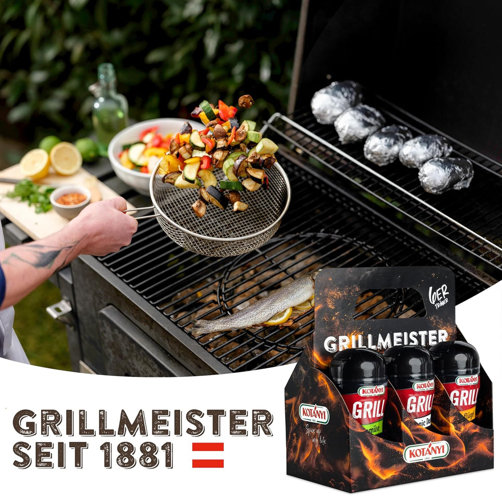 KOTÁNYI Coffret cadeau d'épices pour grillades - 6er Carrier - Cadeaux pour hommes - Grill Zubehör & Spice Set für jedes BBQ - Grill Zubehör inkl. Magic Dust - [Jetzt Geburtstagsgeschenk für Männer bestellen!]
