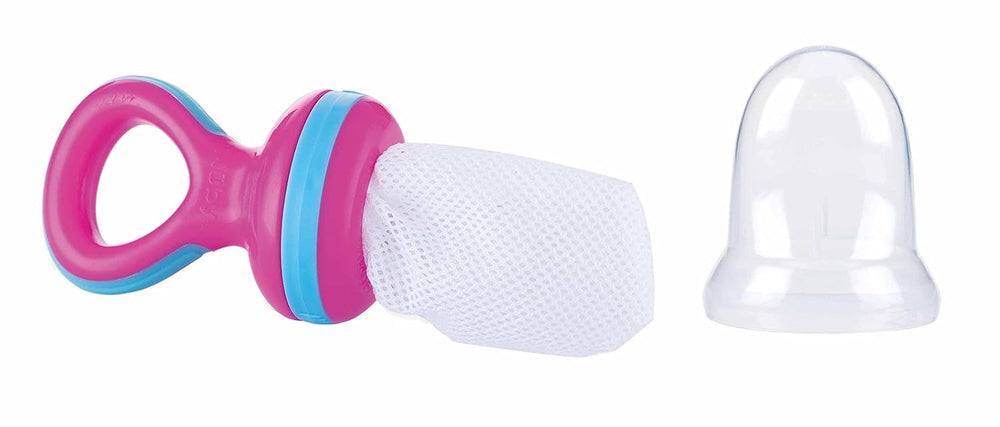 Nuby - Mangeoire à Fruits Grignoteuse avec Housse de Protection, Rouge