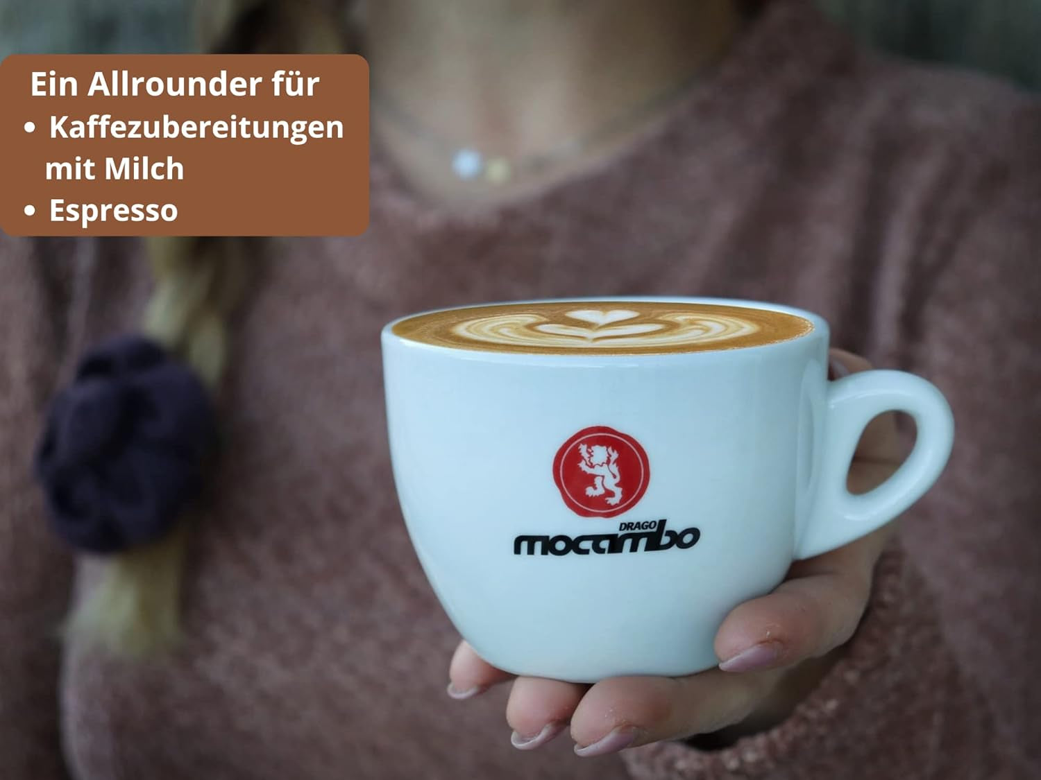 Mocambo Naturale Biologico Fairtrade Vert Foncé 1000g | 70 % Arabica, 30 % Robusta | Café épicé et noisette | DE-ÖKO-006