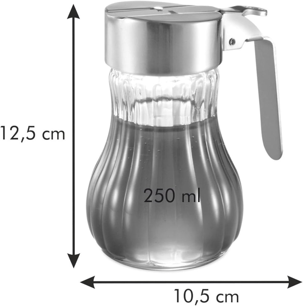 Tasse à crème/miel Tescoma CLASSIC 250 ml, en acier inoxydable et verre robuste, idéale pour la maison et la restauration, durable et fonctionnelle