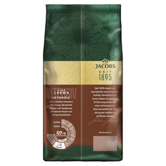 Jacobs Kaffeebohnen Café Crema Intense, intensif avec Kakao- & Nussnote, geröstet à Brême, Intensität 7/10, Kaffee ganze Bohnen, 1 kg