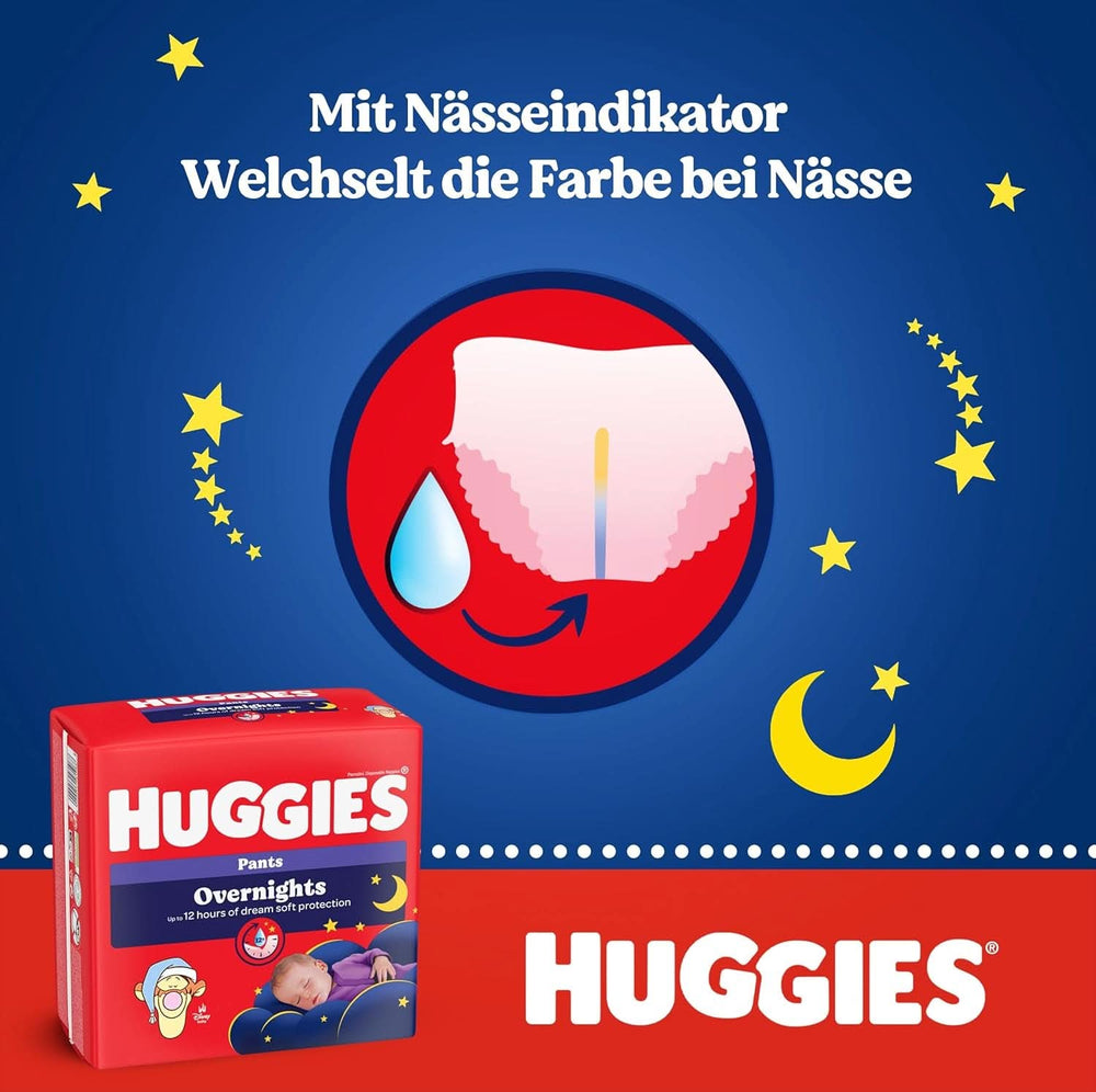 Pantaloni de noapte Huggies Mărimea 6 (15-25 kg), Cutie lunară pentru scutece, 88 bucăți Mama si Copilul Naty Shop