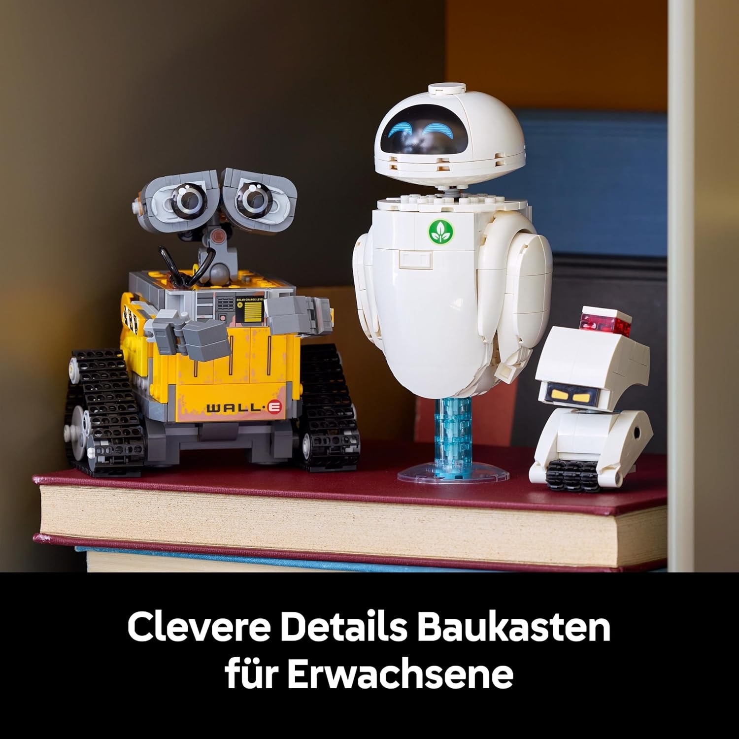 LEGO ǀ Disney et Pixar WALL-E et EVE - Modellbau für Erwachsene - aus Steinen gebaute Roboter mit M-O & Hal Figuren - DIY Deko - Sammlerstück & Geschenk for Fans - 43279