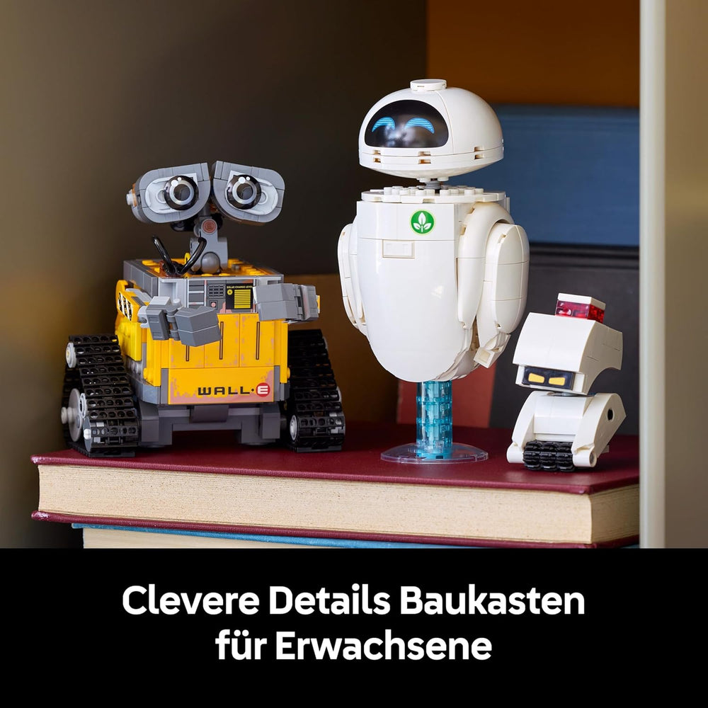 LEGO ǀ Disney et Pixar WALL-E et EVE - Modellbau für Erwachsene - aus Steinen gebaute Roboter mit M-O & Hal Figuren - DIY Deko - Sammlerstück & Geschenk for Fans - 43279