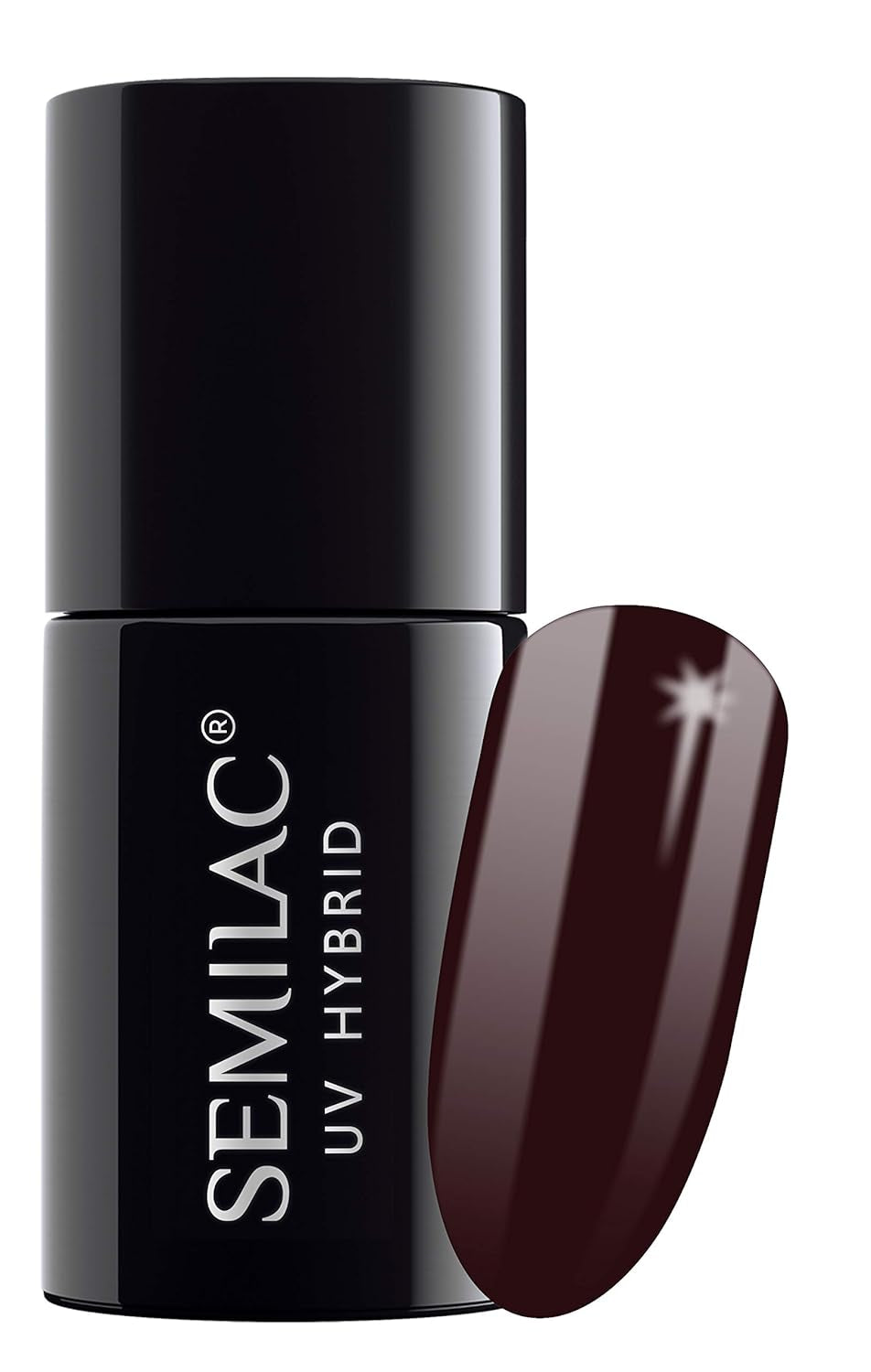 Semilac Vernis à Ongles UV 029 Espresso 7ml Collection Noir Blanc