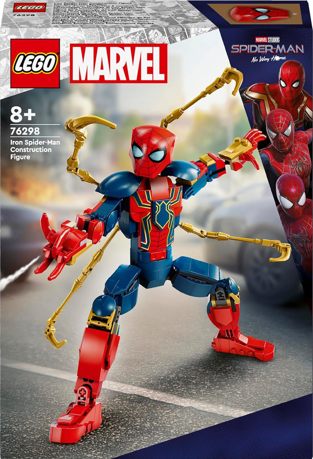 Figurină de construcție LEGO Marvel Iron Spider-Man, jucărie de acțiune cu supereroi pentru copii cu vârsta peste 8 ani, băieți și fete, set cu armură, model construibil, idee de cadou Avengers pentru fanii filmelor Marvel 76298 Seturi de constructie Besuche den LEGO-Store