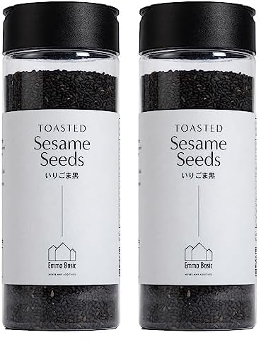 - Gerösteter schwarzer Sésame 150g | Offre de ballast | Sources de protéines végétaliennes | Arôme Reiches | Antioxydant | Simple streuen