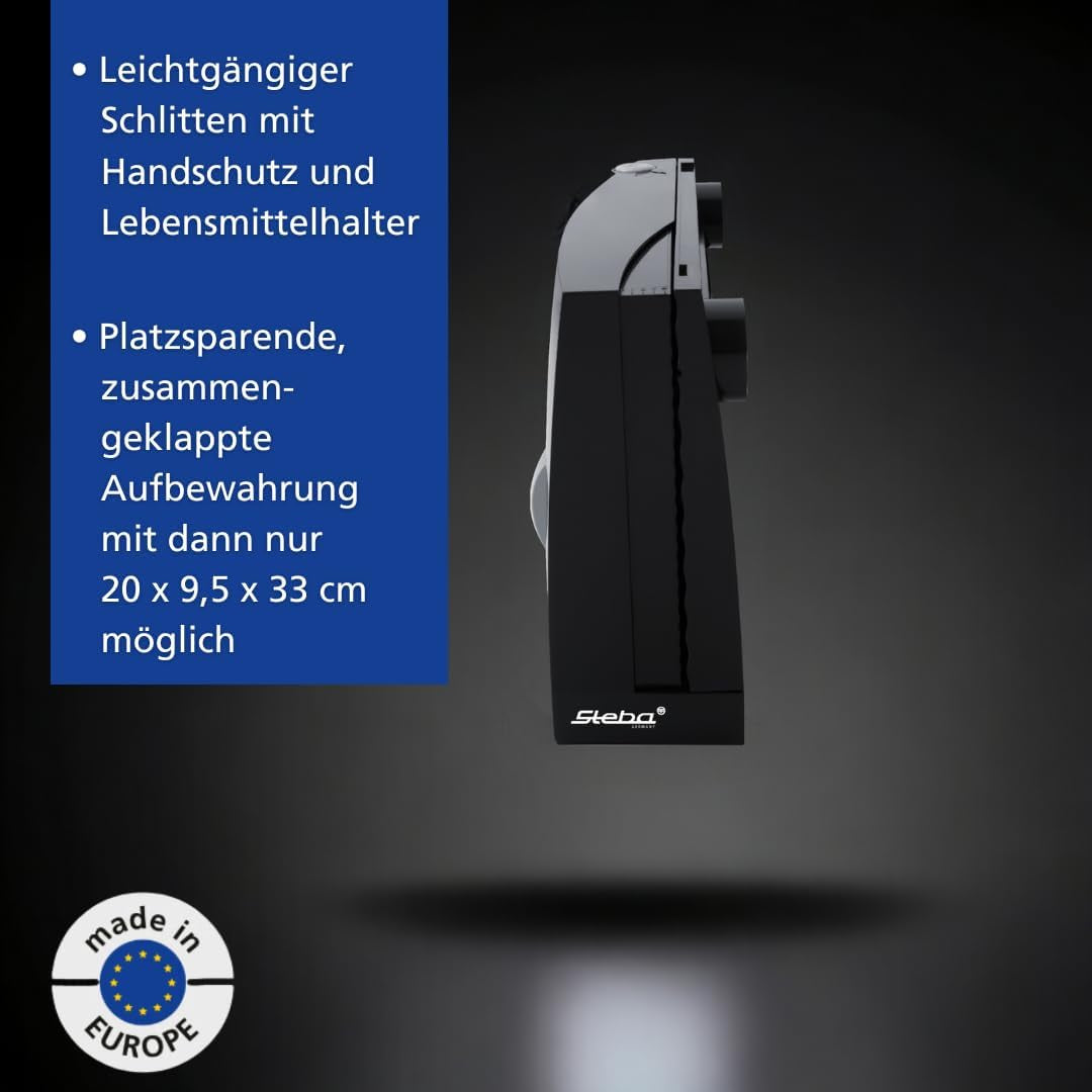 Trancheuse multifonctionnelle Steba, épaisseur de coupe réglable jusqu'à 17 mm, protection des mains Trancheuses Rasnite et Naty Shop