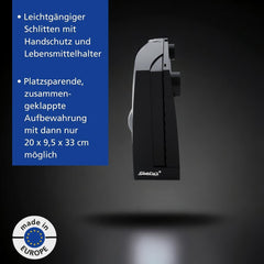 Trancheuse multifonctionnelle Steba, épaisseur de coupe réglable jusqu'à 17 mm, protection des mains Trancheuses Rasnite et Naty Shop