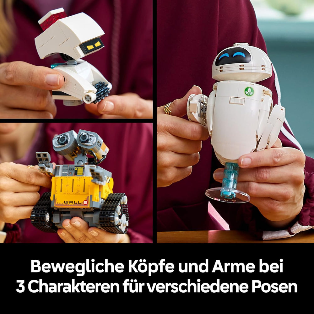 LEGO ǀ Disney et Pixar WALL-E et EVE - Modellbau für Erwachsene - aus Steinen gebaute Roboter mit M-O & Hal Figuren - DIY Deko - Sammlerstück & Geschenk for Fans - 43279