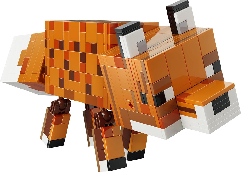 LEGO Minecraft Der Fuchs - Figurine de puzzle 3D avec accessoires - Décoration de jeu pour enfants ou zones de jeu - Jeu de jeu pour les jeunes, les filles et les fans à partir de 10 ans - 21588