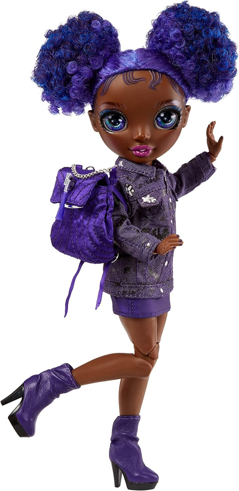 Rainbow High Junior High – KRYSTAL BAILEY – Grande poupée de mode de 23 cm avec tenue et accessoires – Sac à dos inclus pour l'effet et les vêtements – Sacs et sacs pour enfants à partir de 6 ans