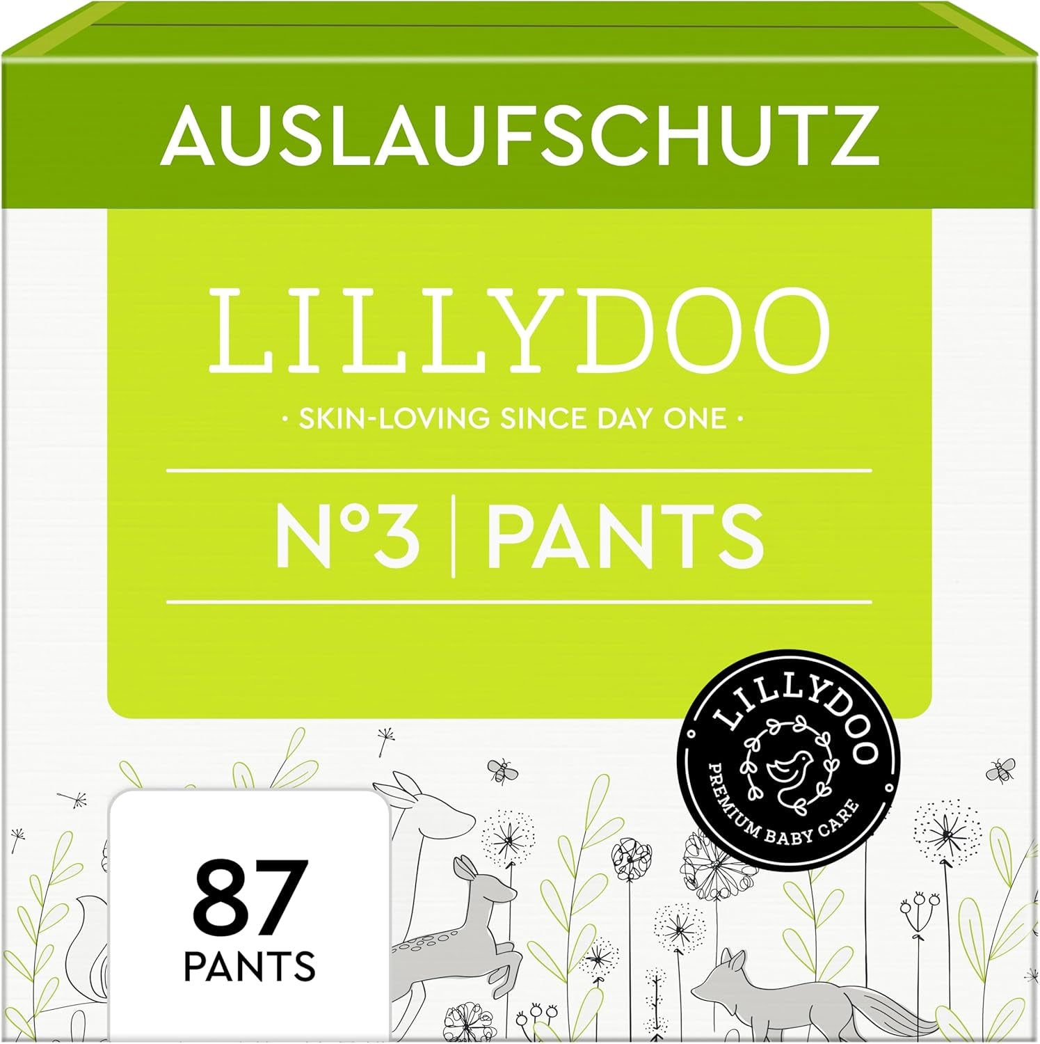 LILLYDOO Pantalons respectueux de la peau Taille 5 (12-17 kg) Boîte mensuelle (105 pièces)