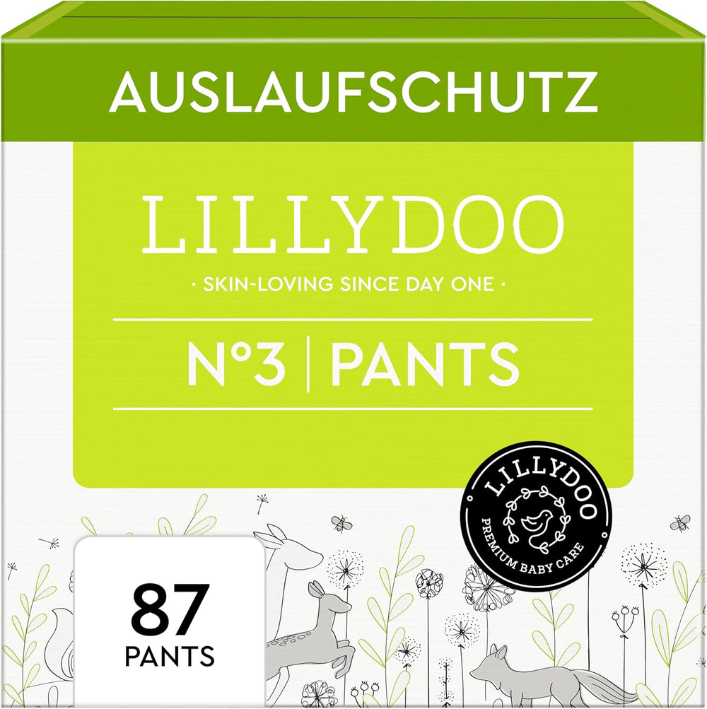 LILLYDOO Pantalons respectueux de la peau Taille 5 (12-17 kg) Boîte mensuelle (105 pièces)