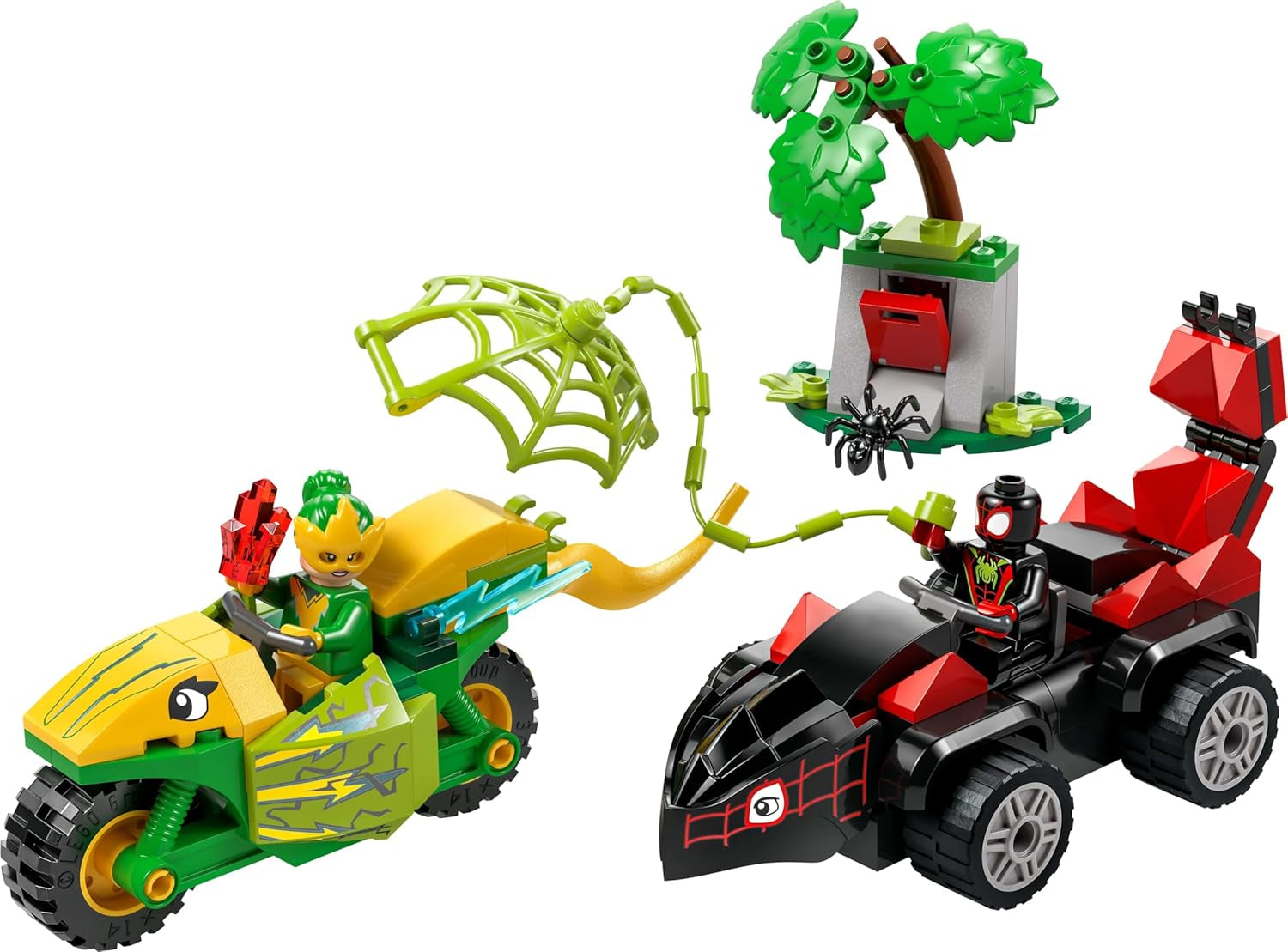 LEGO Marvel Action Fun avec Spin et Electro dans leurs Dino Speedsters, voiture de super-héros à construire pour garçons et filles à partir de 4 ans, ensemble de héros avec petite voiture, Spidey et ses super amis 11198 Jeux de construction Beuche den LEGO-Store