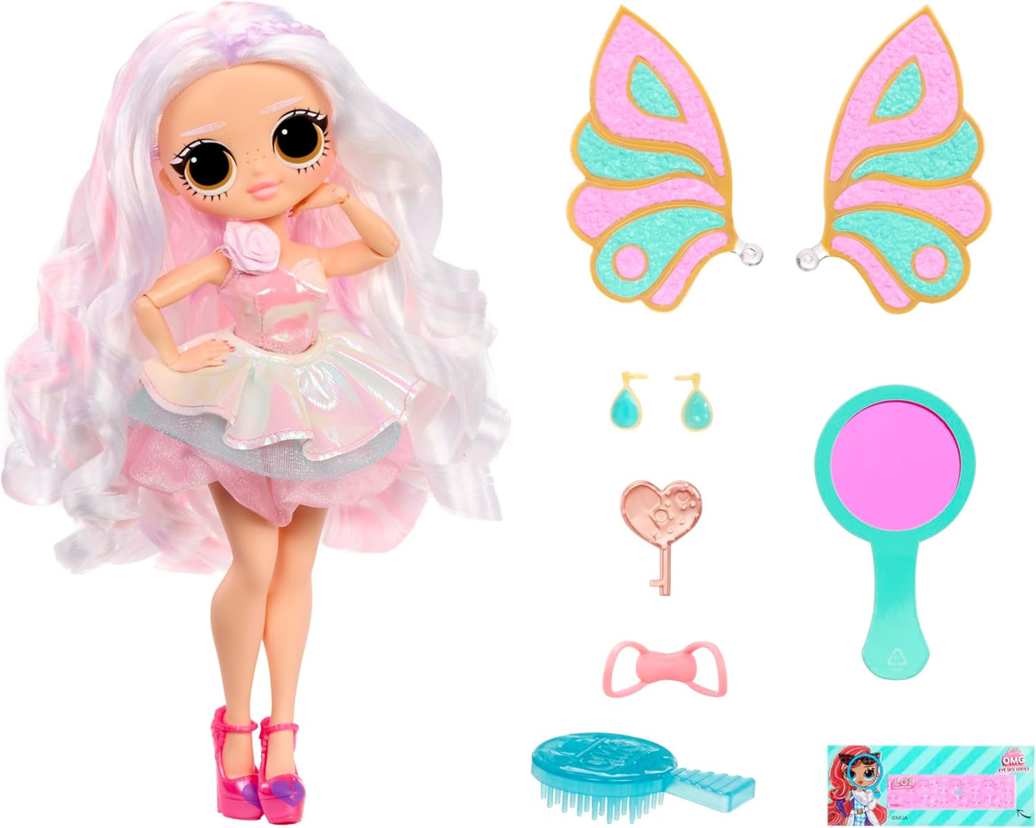 Mdr Surprise ! Série OMG Eye Spy - Fée - Comprend 1 poupée avec tenue et accessoires, résolution d'énigmes et découverte surprise, 4 poupées à collectionner