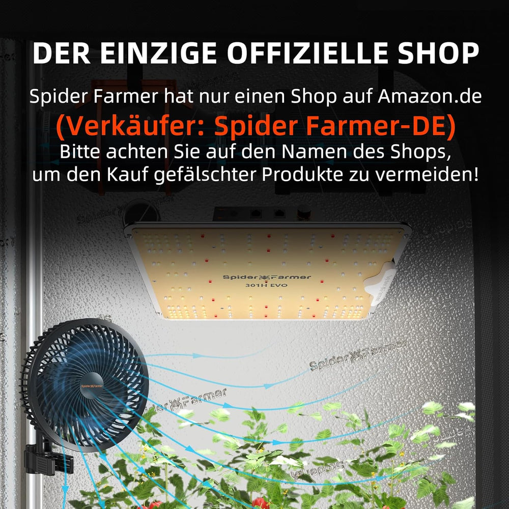 Spider Farmer SF1000 Lampe de culture LED à spectre complet à intensité variable, diode Samsung LM301H EVO, kit de tente de culture complète 70 x 70 x 160 cm, ensemble de tente de culture hydroponique, système de ventilation