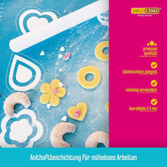 Twister DECOCINO – 3 pièces, longueur env. 23 cm – avec revêtement antiadhésif, convient comme rouleau à pâtisserie pour étaler de la pâte d'amande, de la pâte florale et du fondant.