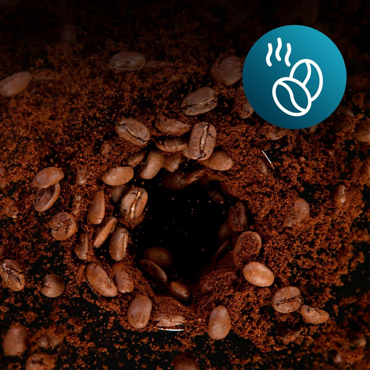 Cafetière filtre Cecotec Coffee 66 Grind & Drop Essential. 1086 W, broyeur à lame, jusqu'à 12 tasses, technologie Extreme Aroma, numérique, acier inoxydable, arrêt automatique.