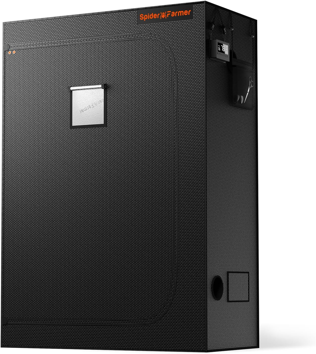 Spider Farmer Pro Tente de culture 70 x 140 x 200 cm avec porte roulante, fenêtre d'observation, panneau de sol amovible, tissu Mylar 2000D, pour culture hydroponique intérieure avec SF4000, G4500, SE4500