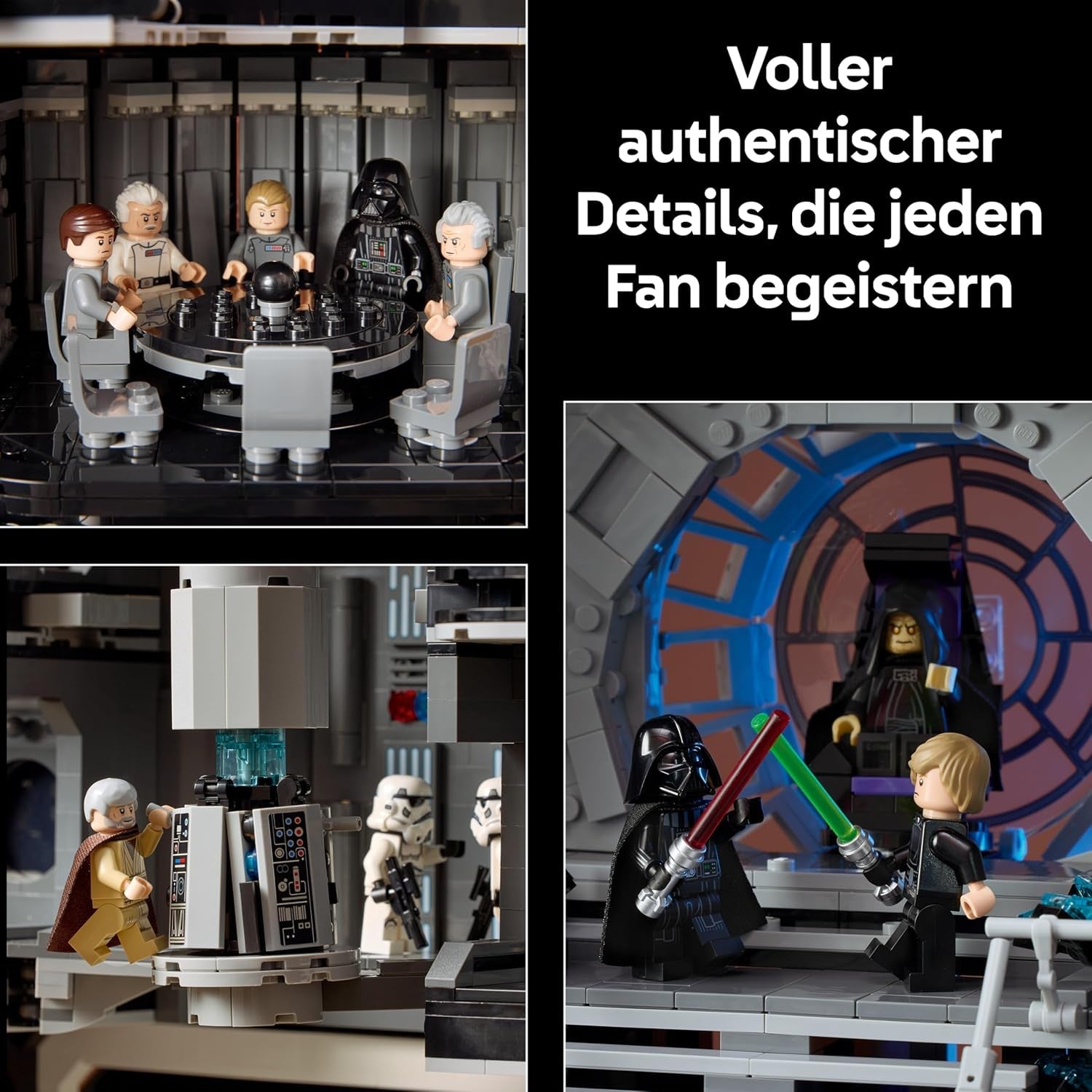 LEGO Star Wars Todesstern - Bauset für Erwachsene - Interaktives UCS-Ausstellungsmodell mit 36 ​​​​Minifiguren inkl. Luke Skywalker, Han Solo et Dark Vador - Cadeau pour hommes, femmes et fans - 75419