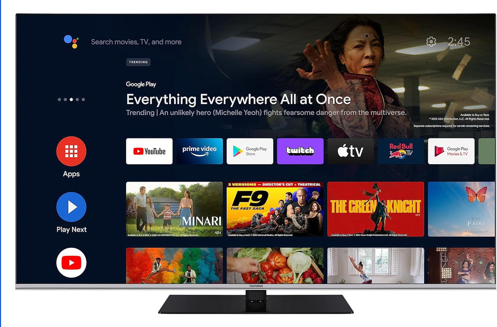 Televizor TELEFUNKEN Android TV de 43 de inci (Smart TV Full HD, HDR, triplu tuner, Bluetooth) XF43AN750M
