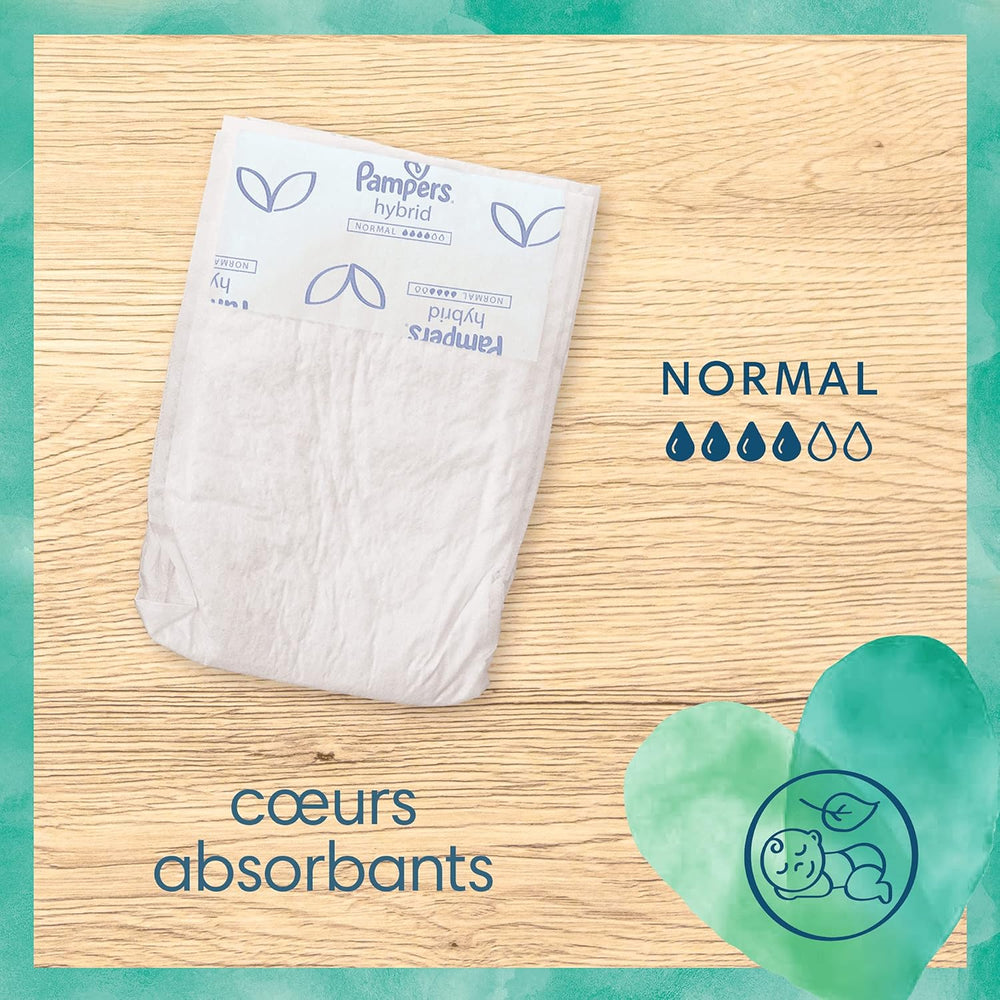 Pampers - Pack de démarrage Harmony Hybrid, 3 couches lavables + 25 couches supérieures jetables - 1 paquet