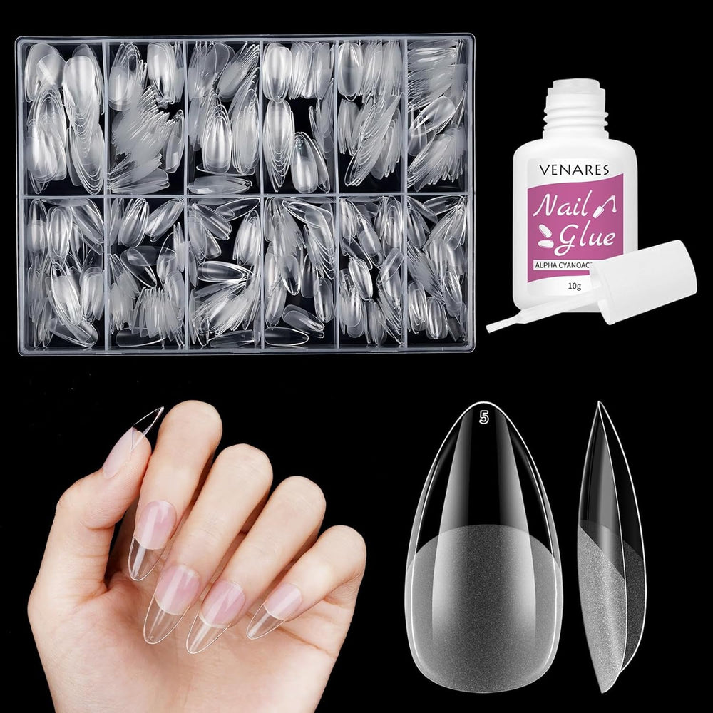 Faux ongles courts ballerine, 500 pièces, colle sur 12 tailles, ongles artificiels, Gel doux et court, couverture complète, pointes pour ongles en Gel courts S