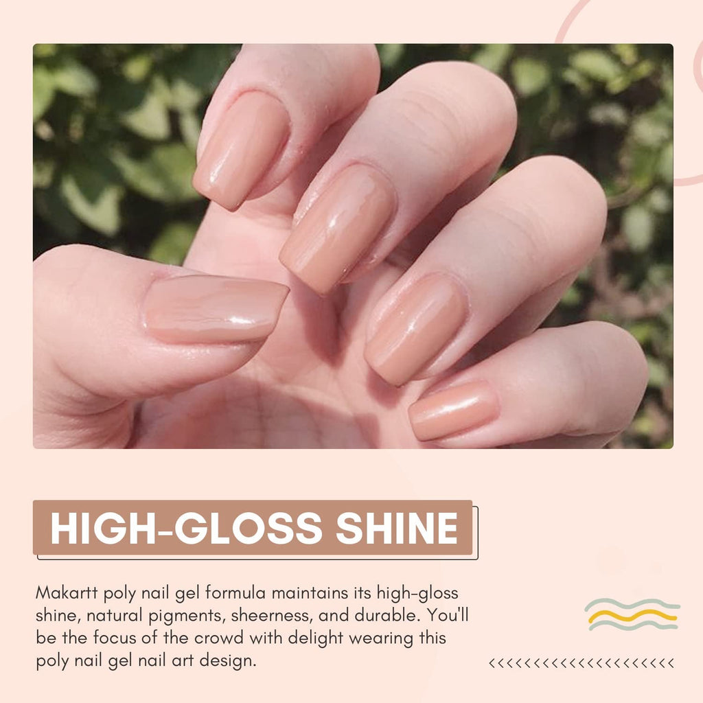 Gel pentru extensii de unghii Makartt Poly - Gel acrilic pentru extensii, gel pentru întărirea unghiilor, decorarea unghiilor, 50 ml (Violet)