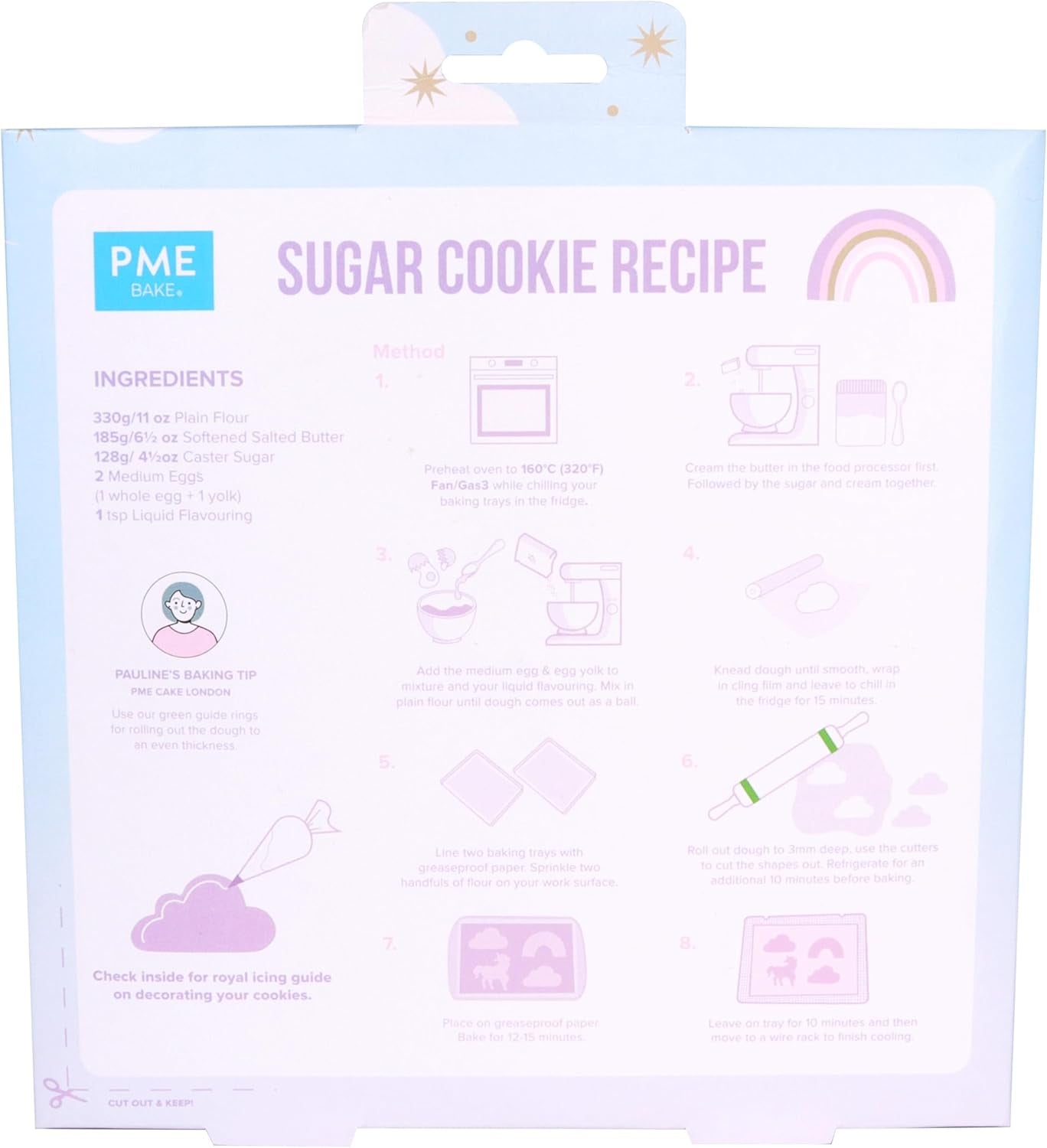 Lot de 3 Biscuits Licorne, Bleu