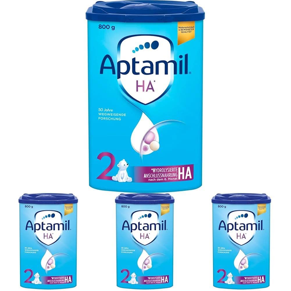Aptamil HA PRE - Lapte inițial de la naștere, cu DHA, doar lactoză, fără ulei de palmier, lapte praf, 800 g Naty Shop Aptamil Ha 2 4 x 800 grame