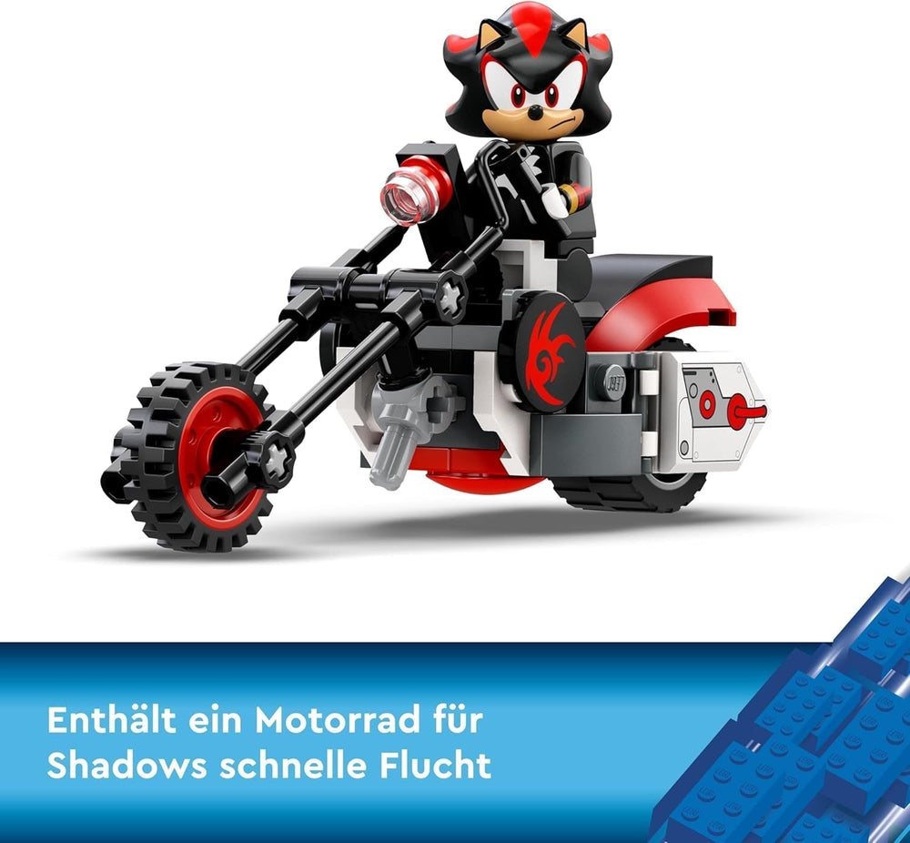 LEGO Sonic the Hedgehog Shadow the Hedgehog Escape Toy Moto et jeu vidéo Ensemble de figurines Cadeau pour les joueurs et les fans 8 ans Garçons et filles Fan Item 76995 Jeux de construction Besuche den LEGO-Store