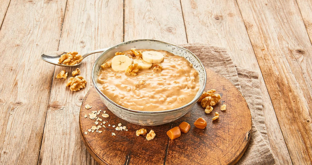 Caramel Oat Pudding, un mélange harmonieux de pudding au caramel et d'avoine complète, sans sucre, sucré au sirop d'agave, 1 sachet x 64g (paquet de 4)