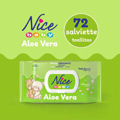 Lingettes nettoyantes pour enfants et bébés - à l'aloe vera et à l'huile d'argan - testées dermatologiquement - valeur pH physiologique - format maxi : paquet de 72 lingettes - Nice