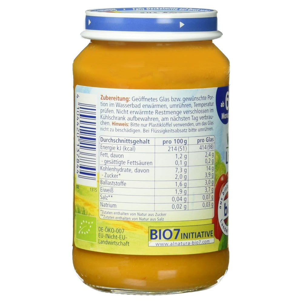 Ragoût de lentilles bio au couscous (dès 6 mois), 190 g