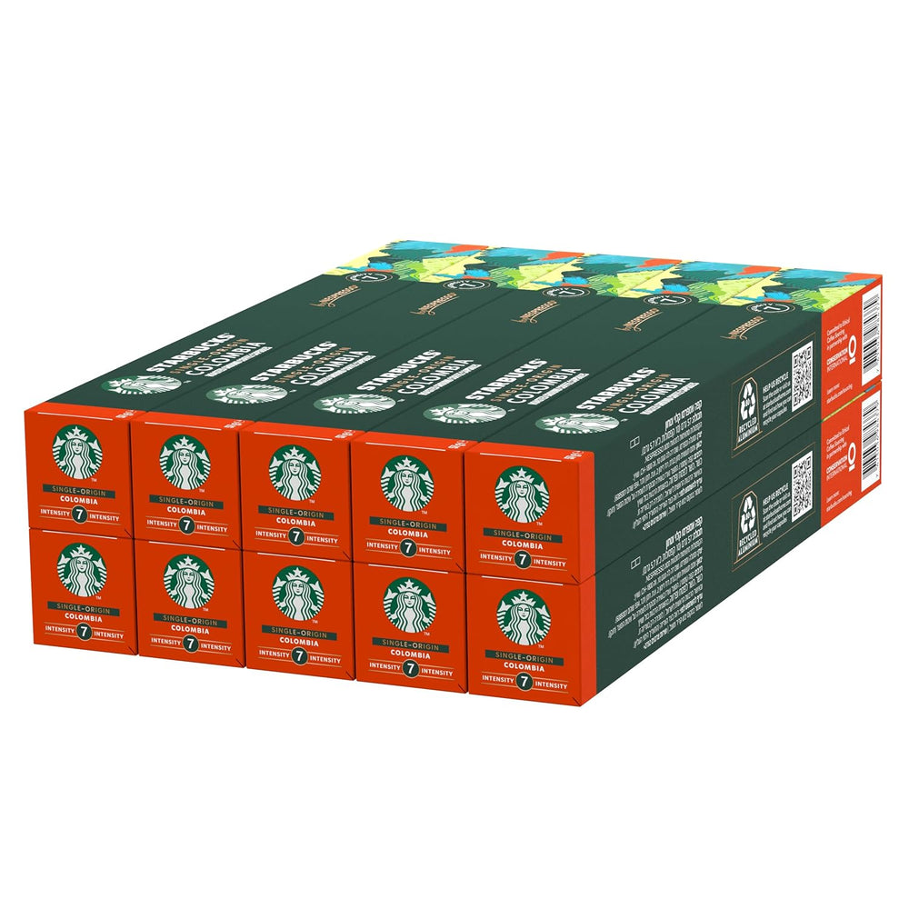 STARBUCKS Colombie d'origine unique par Nespresso, Mittlere Röstung, Kaffeekapseln 10 x 10 (100 Kapseln)
