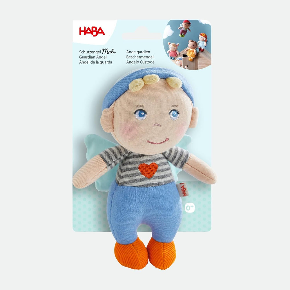 HABA Tapis Ange Gardien - Jolie poupée textile (15 cm), cadeau de bienvenue idéal pour les bébés et les jeunes enfants - Lavable à 30 °C - 2011869001