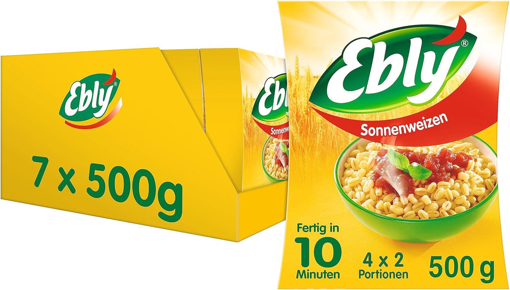 ® Blé séché au soleil, en sachet, bouilli, 10 minutes, 6 x 500g
